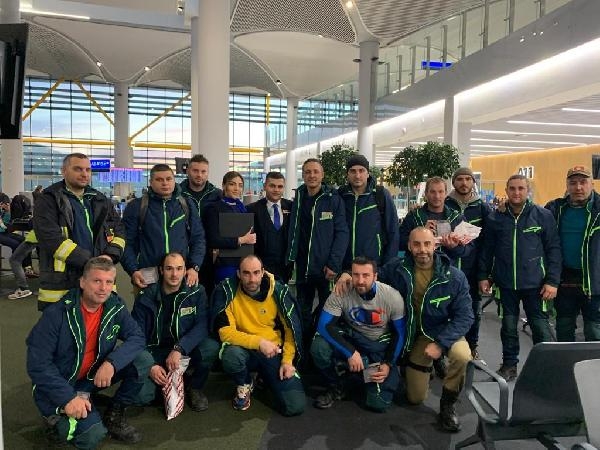 İstanbul Havalimanı'ndan yardım ekiplerine 'Teşekkürler' 