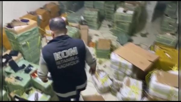 İstanbul'da kaçakçılık operasyonu: 115 milyon lira değerinde ürün ele geçirildi