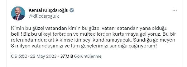 Kılıçdaroğlu: 8 milyon vatandaşımızı sandığa çağırıyorum