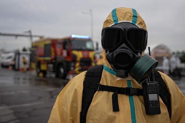 Ukrayna’da olası bir radyasyon kazasına karşı tatbikat yapıldı