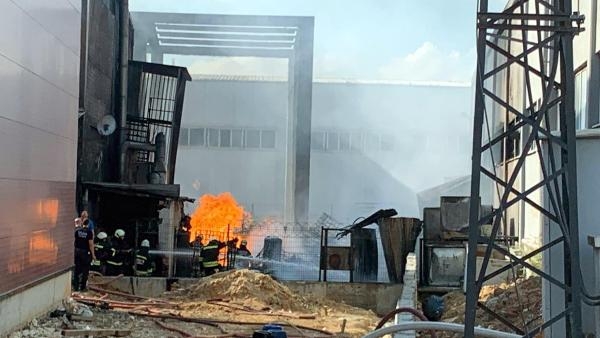 Tekirdağ'da fabrika yangını (2)