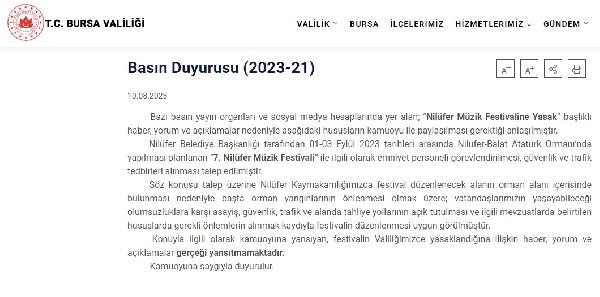Turgay Erdem: Nilüfer Müzik Festivali'ni kaymakamlığın alkol yasağı nedeniyle iptal ettik (2)