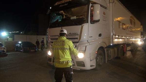 'Kilit Kavşak' Kırıkkale'de ağır tonajlı araçlar denetlendi