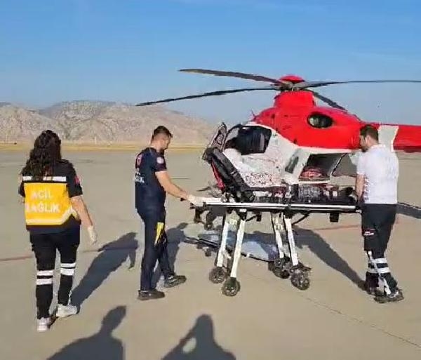 Şırnak'ta kalp ve böbrek hastasına ambulans helikopterle sevk