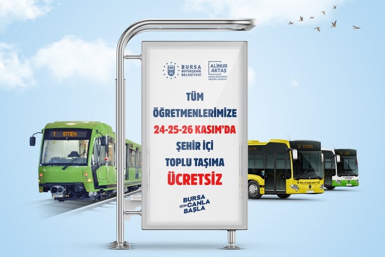 Bursa Büyükşehir'den öğretmenlere 3 gün ulaşım ücretsiz